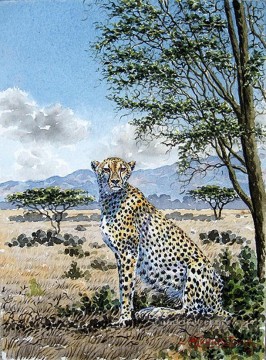 アフリカのサバンナのチーター Oil Paintings